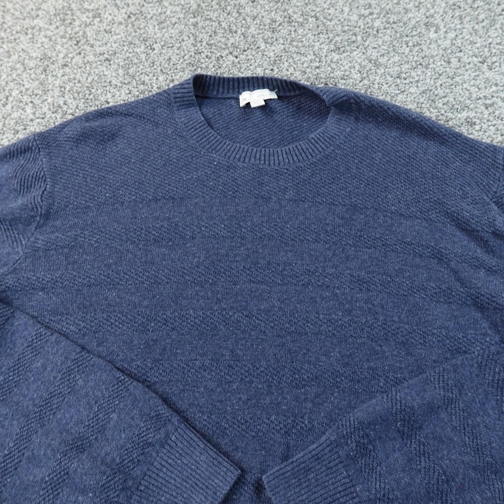 Gap Sweater Mens 2XL Blue Linen Cotton Knit Lightweight Crewneck Pullover Casual